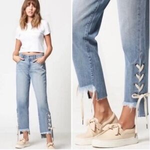 Hidden Lace-Up Jeans